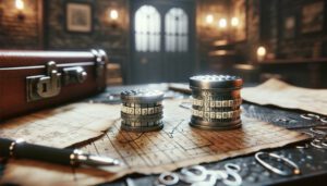 Cadenas à code posés sur une carte ancienne