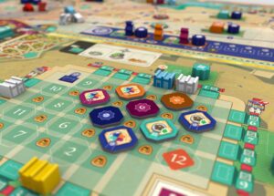 Partie en cours du jeu Sankoré
