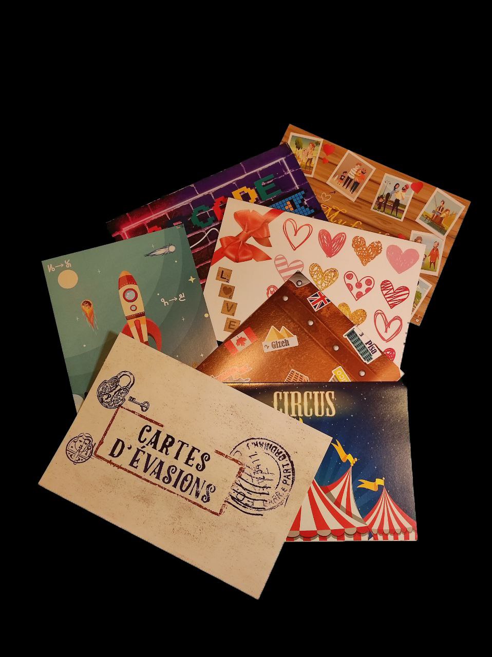 cartesEvasion Voyage heur est un centre de loisir qui propose des escapes games, du lancer de haches et un bar à jeux